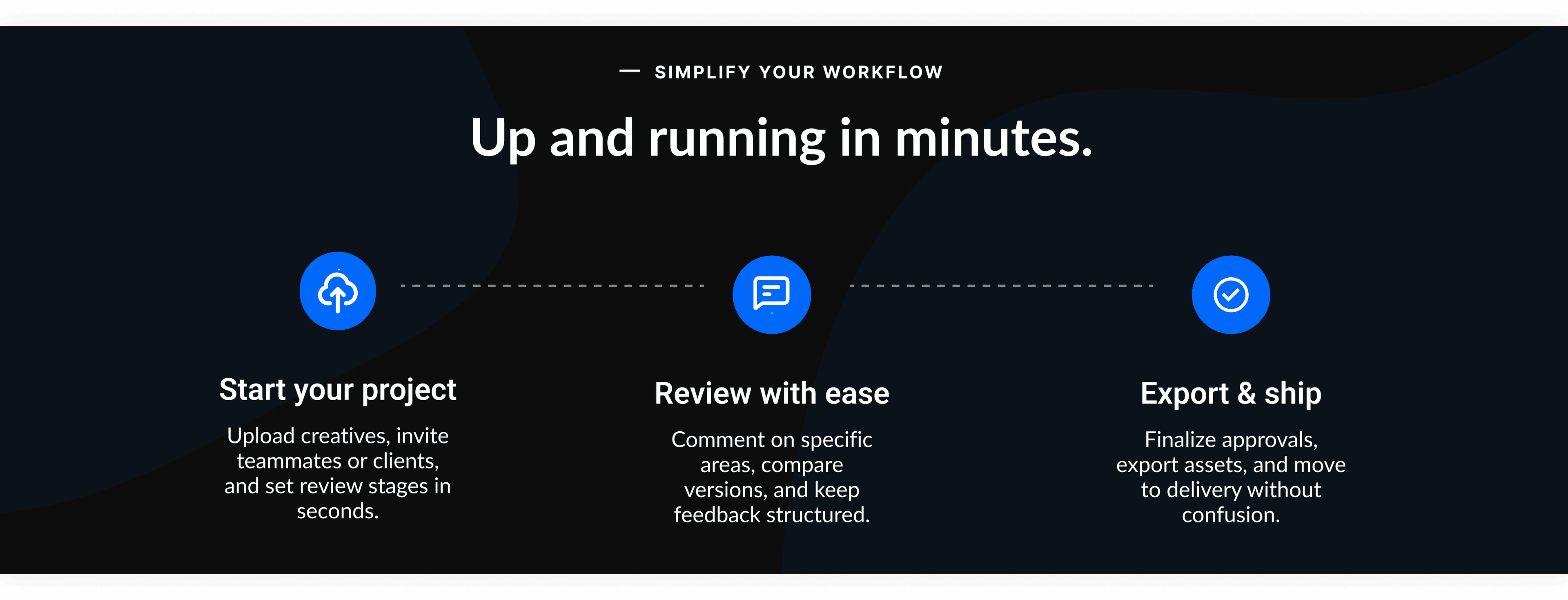 Simplify Your Workflow - Up and running in minutes
