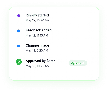 Faster sign offs, fewer revisions.